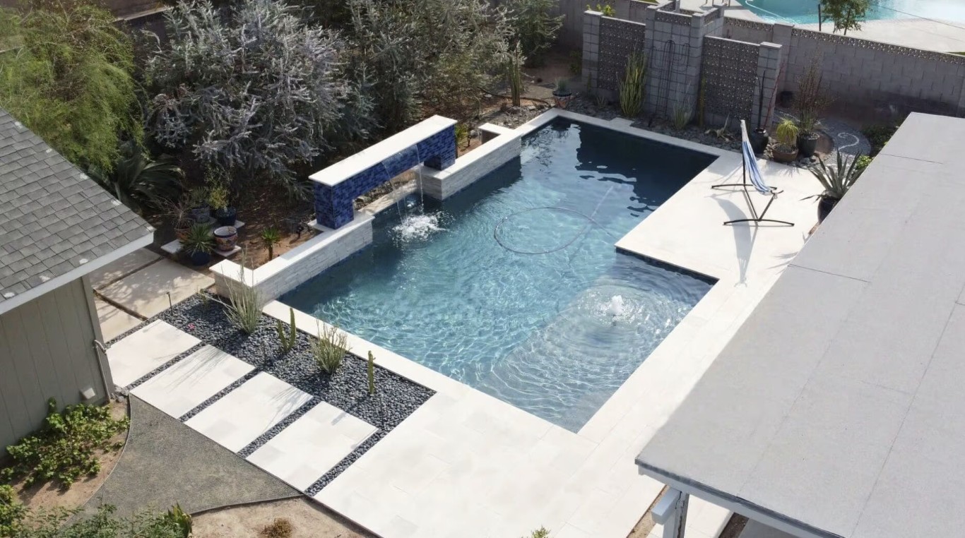 Modern pool with professional cleaning service in Abilene, TX